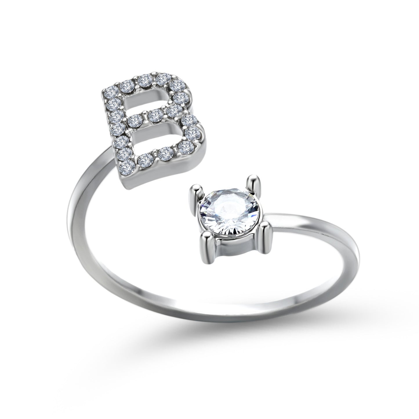 AlphaCharm 26-Letter Initial Ring