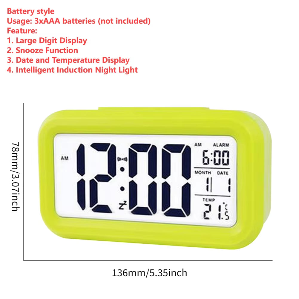 🕒 GlowTime™ Projection Alarm Clock – LED Display with Temperature & 180° Ceiling Projection