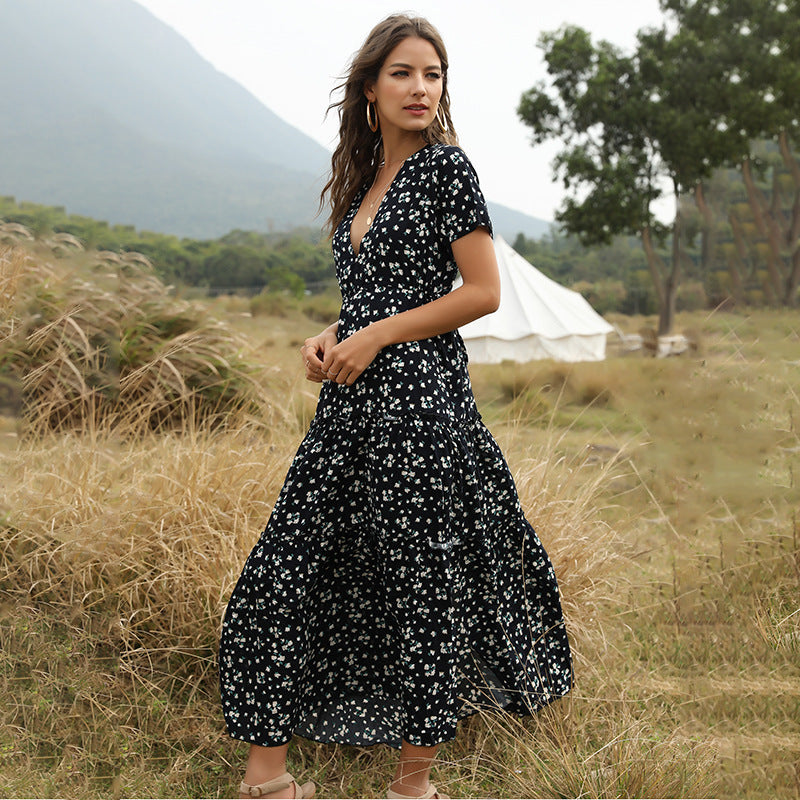 Blooming Paradise V-Neck Maxi—The Ultimate Summer Statement