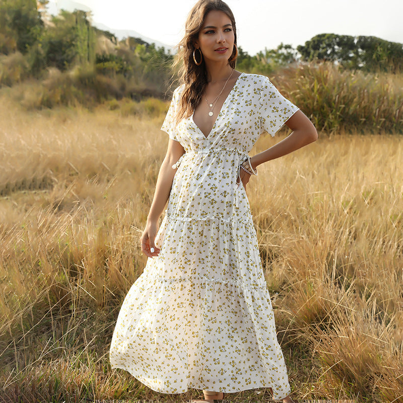 Blooming Paradise V-Neck Maxi—The Ultimate Summer Statement