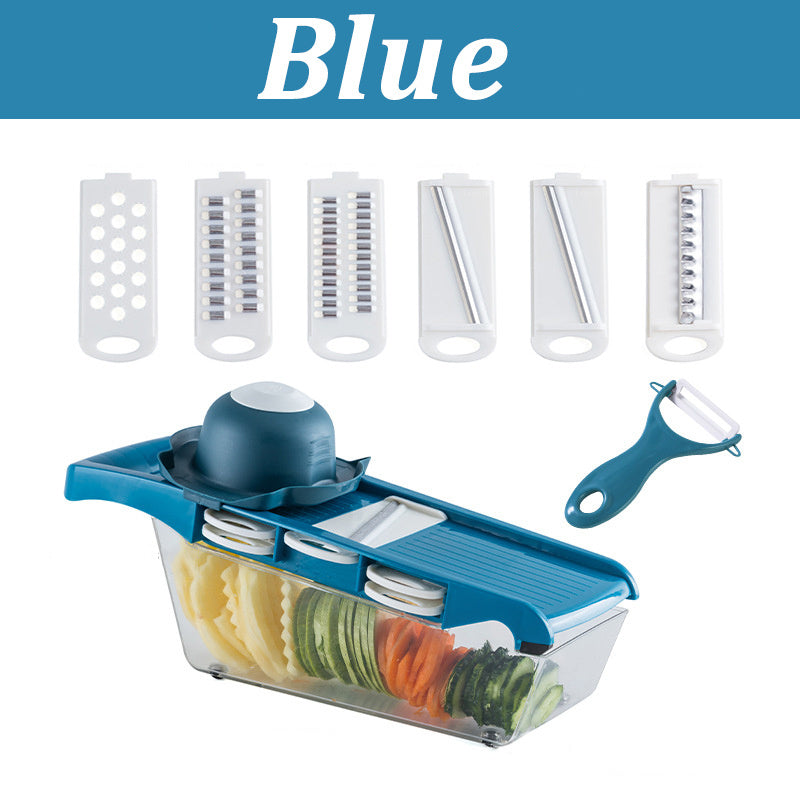 7-in-1 Multifunctional Vegetable Cutter – Effortless Slicing, Dicing & Shredding!