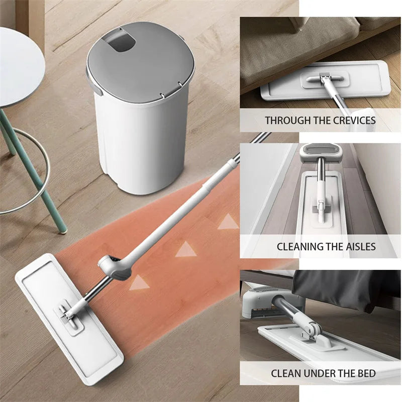 🧼 Revolutionize Your Cleaning Routine with the Magic Hands-Free Squeeze Mop