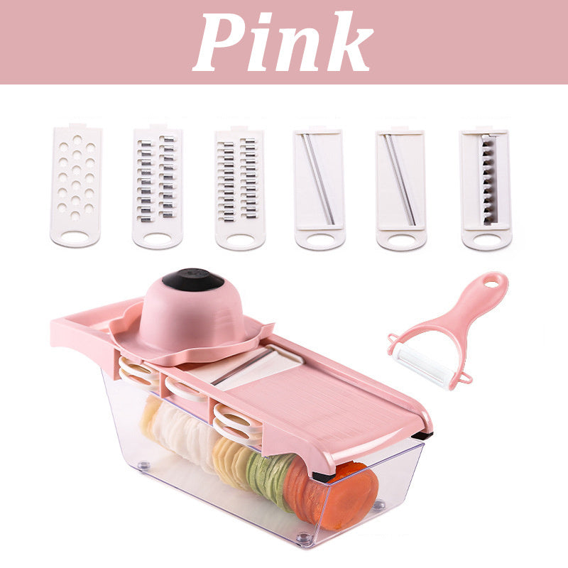 7-in-1 Multifunctional Vegetable Cutter – Effortless Slicing, Dicing & Shredding!