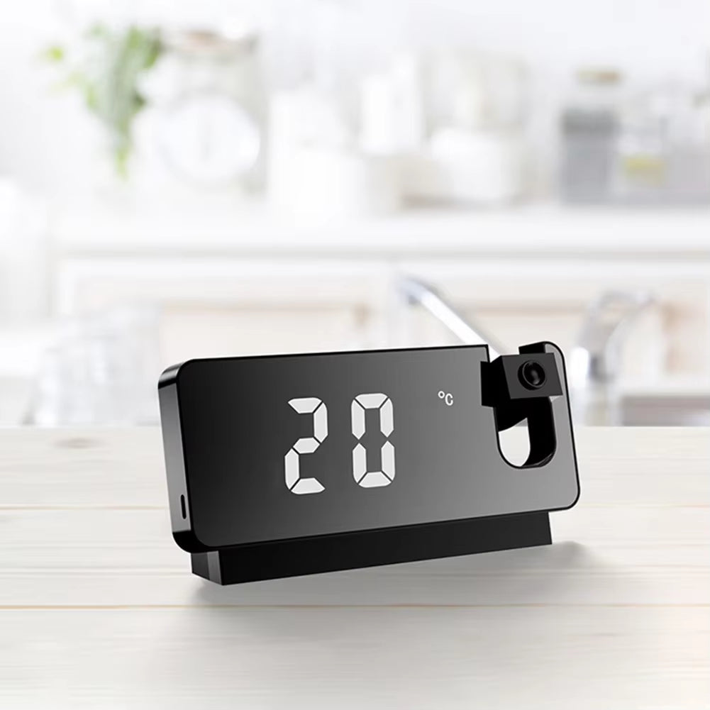 🕒 GlowTime™ Projection Alarm Clock – LED Display with Temperature & 180° Ceiling Projection
