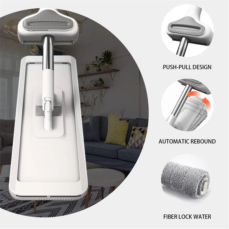 🧼 Revolutionize Your Cleaning Routine with the Magic Hands-Free Squeeze Mop