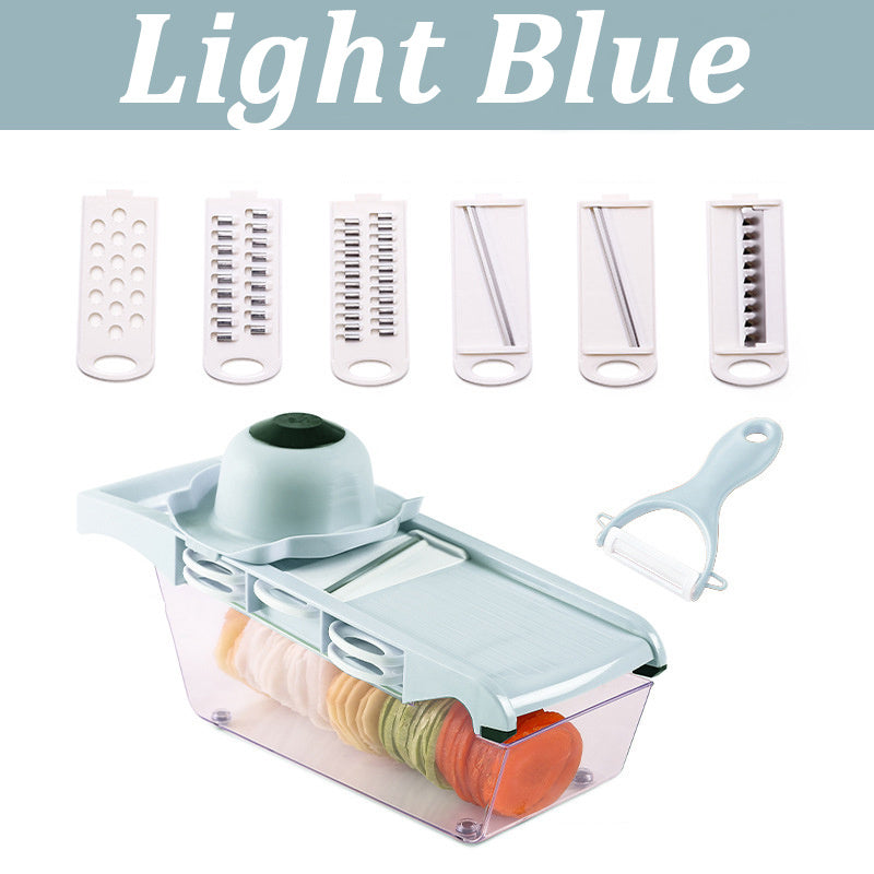 7-in-1 Multifunctional Vegetable Cutter – Effortless Slicing, Dicing & Shredding!