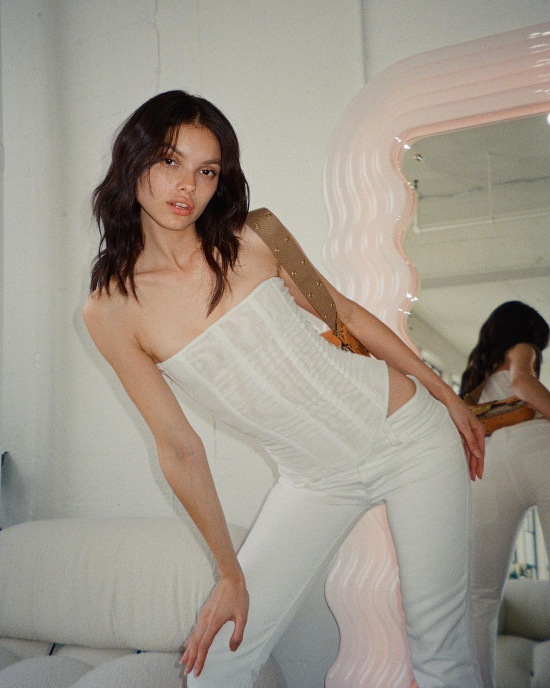 SleekFit Mesh Corset Crop Top