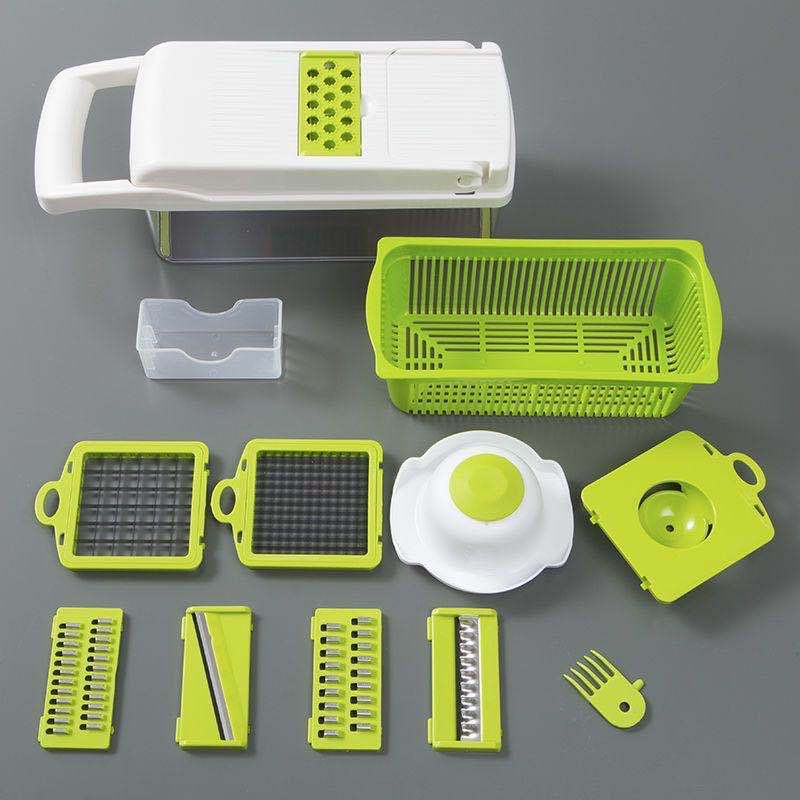 7-in-1 Multifunctional Vegetable Cutter – Effortless Slicing, Dicing & Shredding!