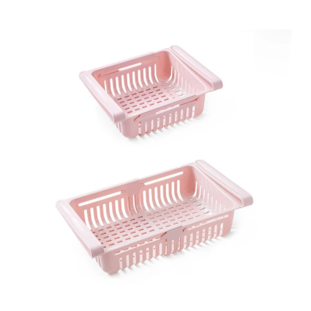 🧊 Maximize Your Kitchen Space – Multi-Functional Refrigerator Storage Basket