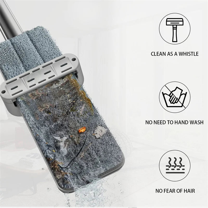 🧼 Revolutionize Your Cleaning Routine with the Magic Hands-Free Squeeze Mop