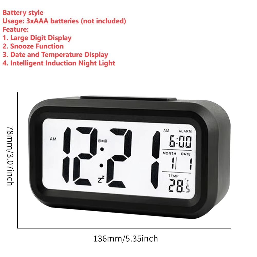 🕒 GlowTime™ Projection Alarm Clock – LED Display with Temperature & 180° Ceiling Projection