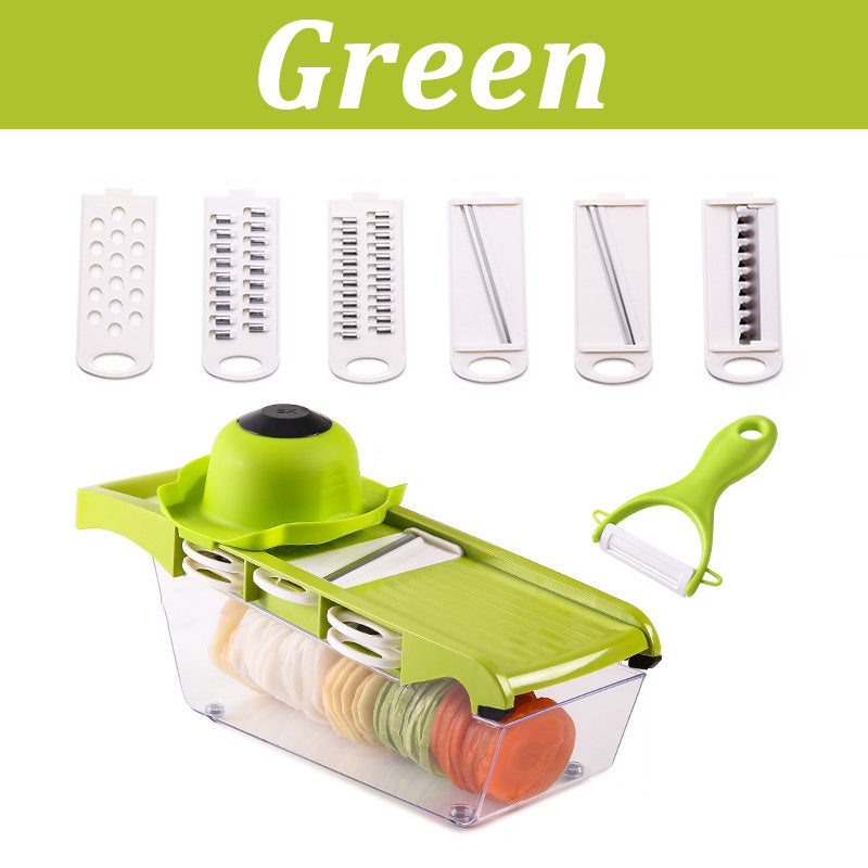 7-in-1 Multifunctional Vegetable Cutter – Effortless Slicing, Dicing & Shredding!