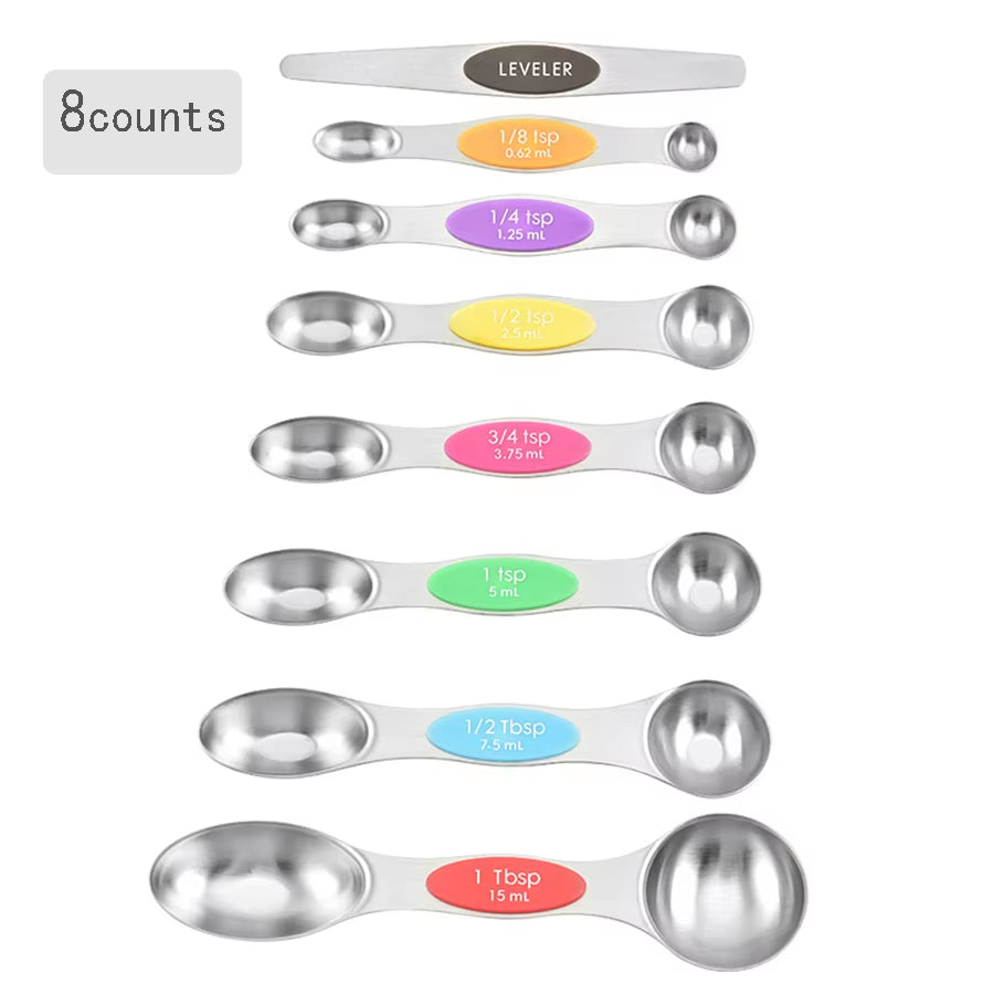π Effortless Precision in Every Pinch β 8-Piece Magnetic Measuring Spoon Set