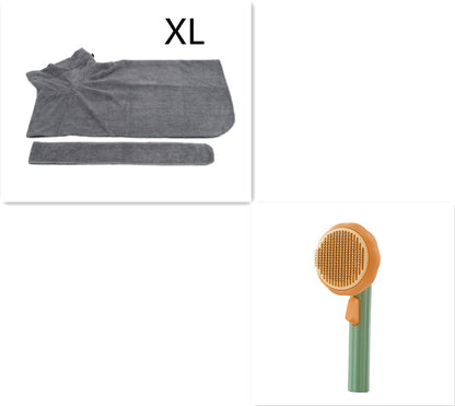 PetGlow Self-Cleaning Cat & Dog Grooming Brush