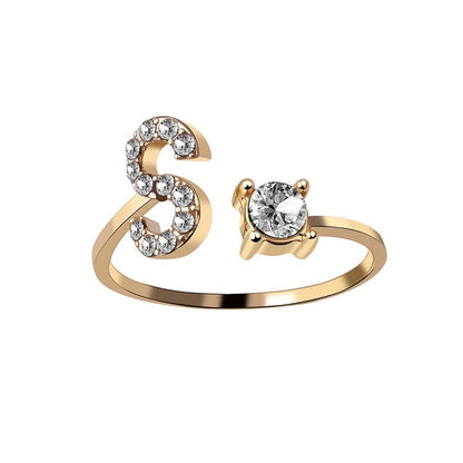 AlphaCharm 26-Letter Initial Ring