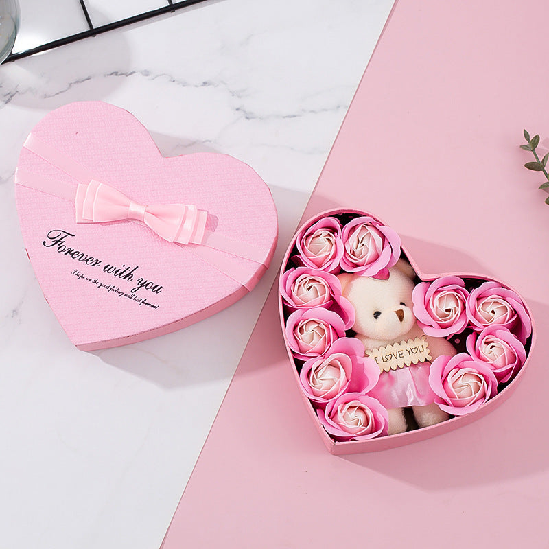 EverBloom Heart-Shaped Rose Soap Gift Box