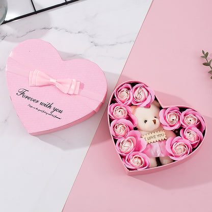 EverBloom Heart-Shaped Rose Soap Gift Box