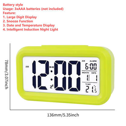 🕒 GlowTime™ Projection Alarm Clock – LED Display with Temperature & 180° Ceiling Projection