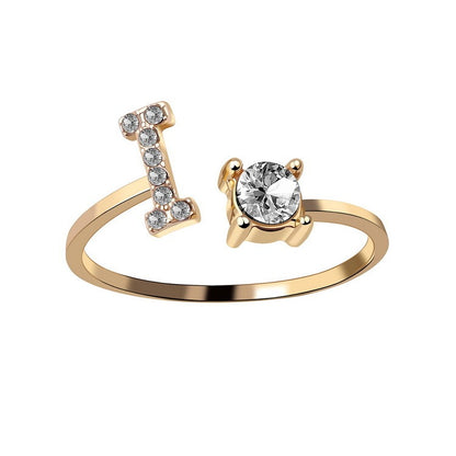 AlphaCharm 26-Letter Initial Ring