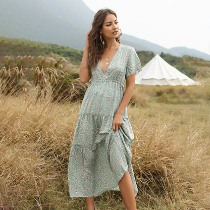 Blooming Paradise V-Neck Maxi—The Ultimate Summer Statement