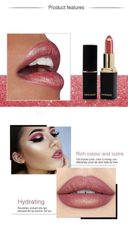 LustrousGlow Metallic Lipstick