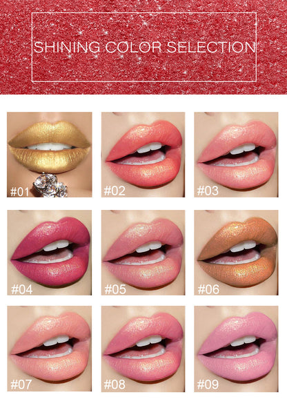 LustrousGlow Metallic Lipstick