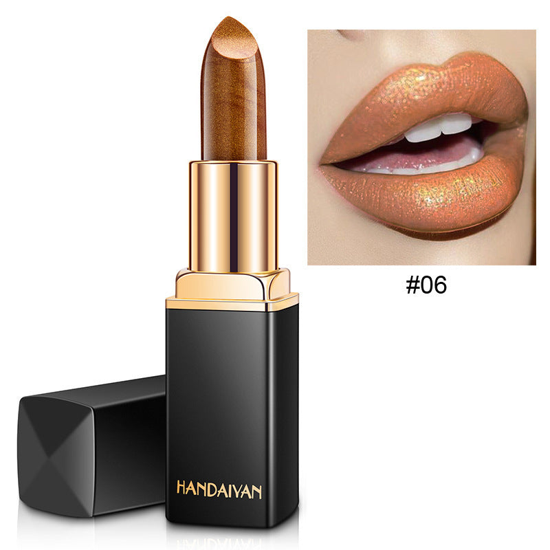 LustrousGlow Metallic Lipstick