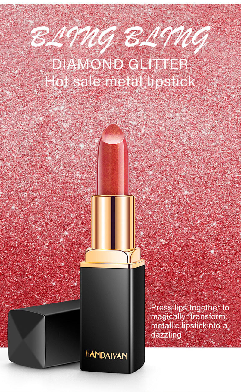 LustrousGlow Metallic Lipstick