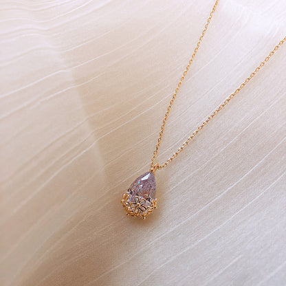 LumiDrop Crystal Pendant Necklace