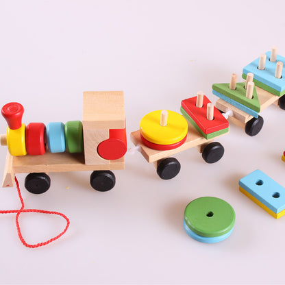 Wooden Train Puzzle Set