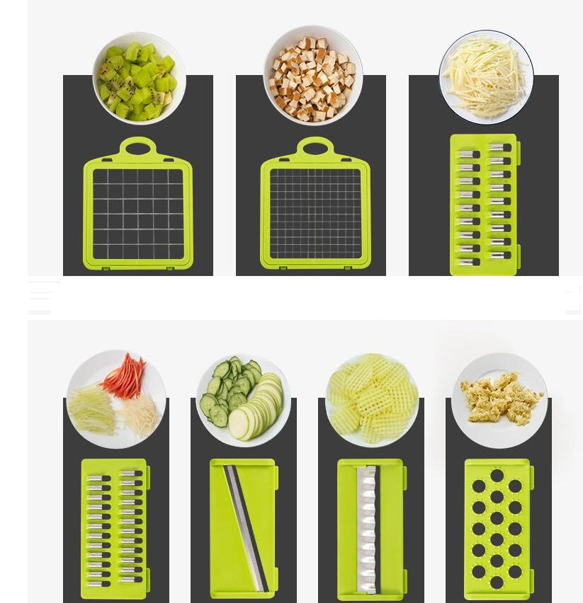 7-in-1 Multifunctional Vegetable Cutter – Effortless Slicing, Dicing & Shredding!