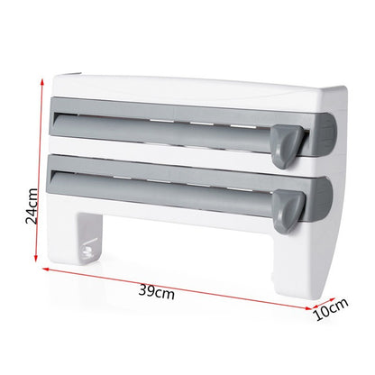 Declutter Your Kitchen & Keep Everything Within Reach—The 4-in-1 Wall-Mounted Kitchen Roll Holder!