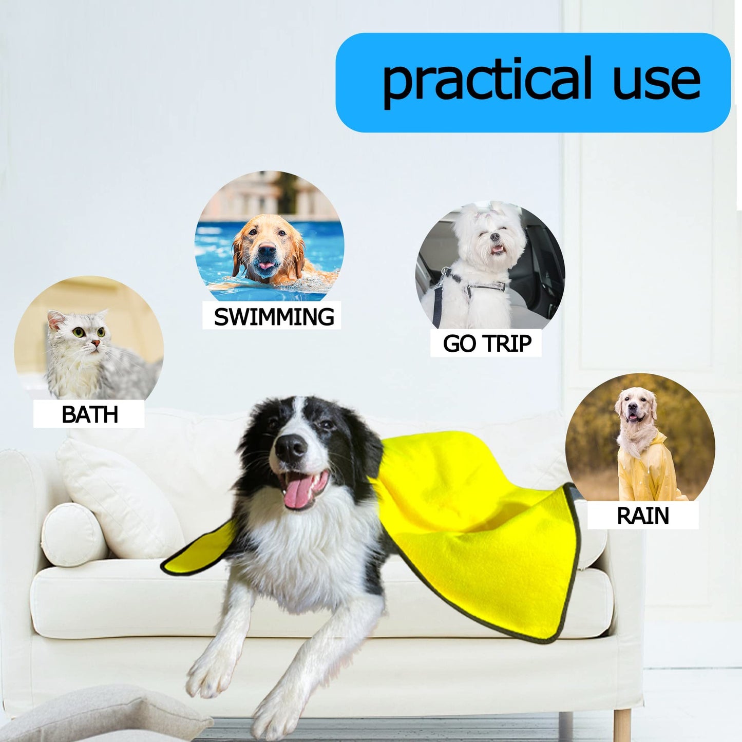 QuickDry Comfort Robe – Ultra-Absorbent Microfiber Pet Towel