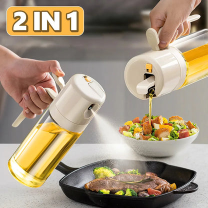 Ergonomic 2-in-1 Cooking Oil Sprayer Bottle