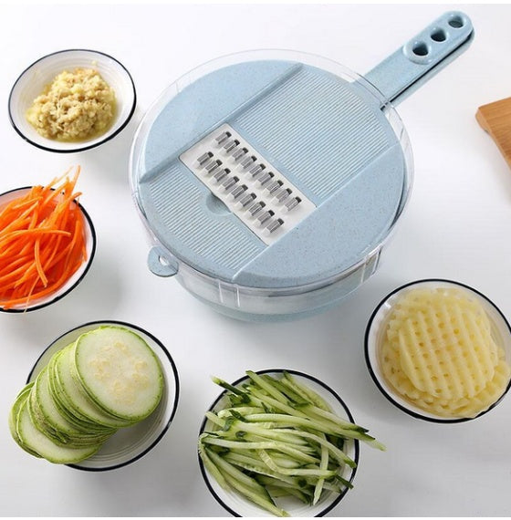 Ultimate 8-in-1 Vegetable Slicer & Grater – Speed Up Meal Prep, Effortless Cutting, & Mess-Free Cooking! ️