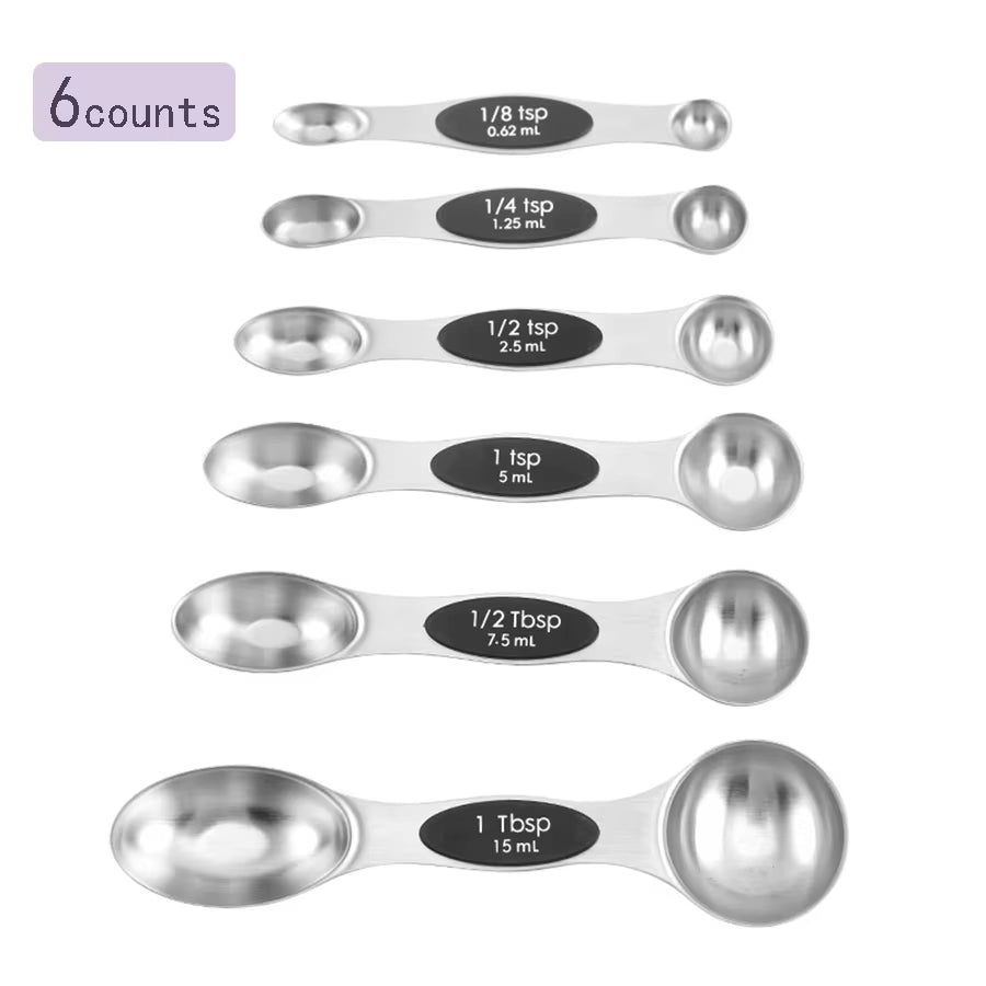 🌟 Effortless Precision in Every Pinch – 8-Piece Magnetic Measuring Spoon Set