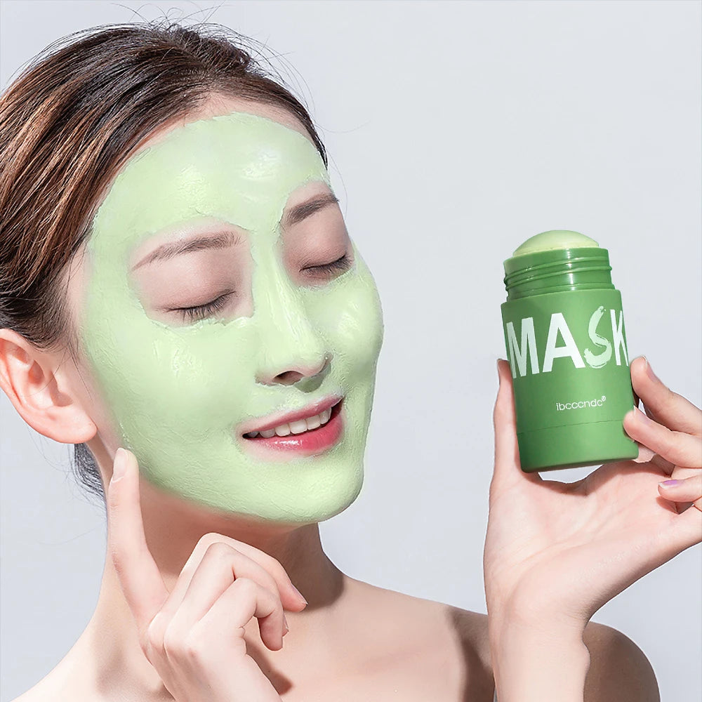 40G Face Mask Green Tea Clay Oil Control Deep Cleaning Blackhead Remover Purifying Shrinks Pores Nourishing Acne Treatment