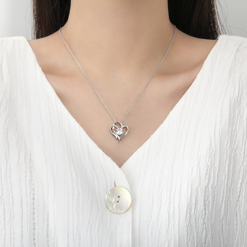 Sparkling Double Love Necklace