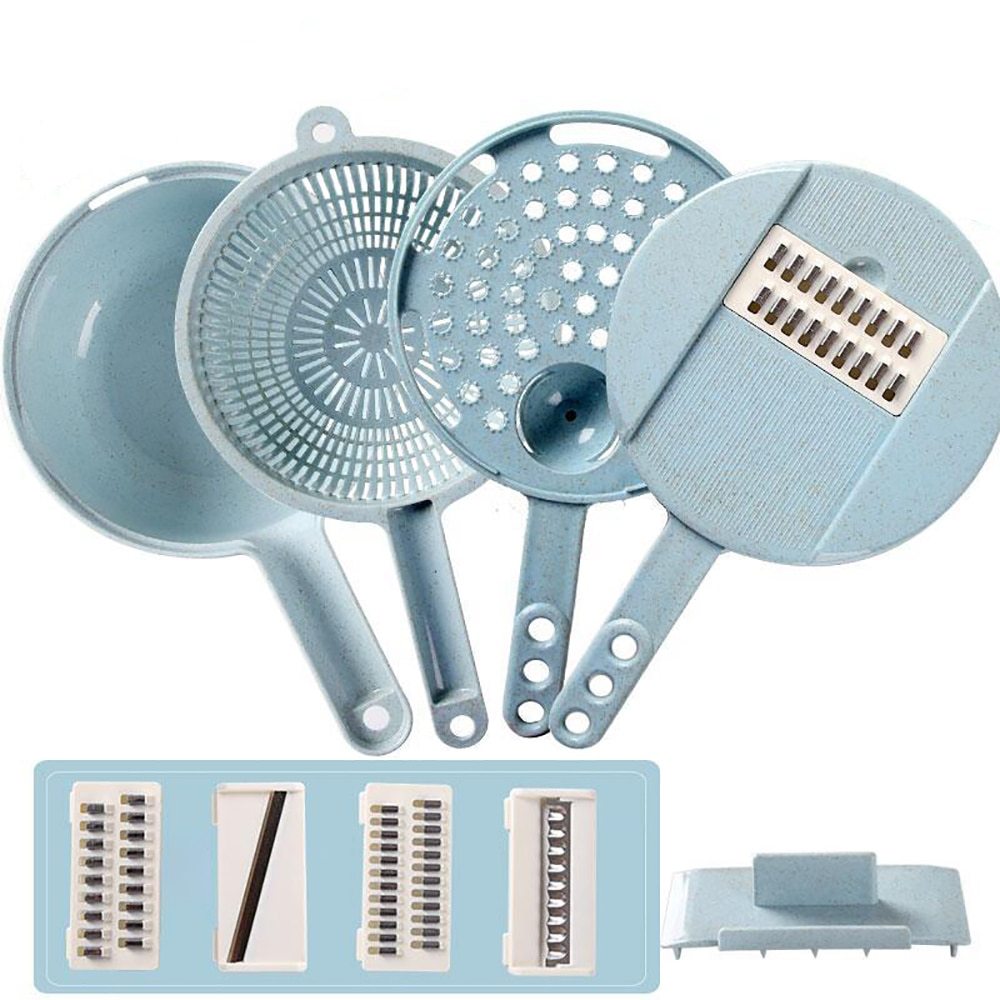 Ultimate 8-in-1 Vegetable Slicer & Grater – Speed Up Meal Prep, Effortless Cutting, & Mess-Free Cooking! ️