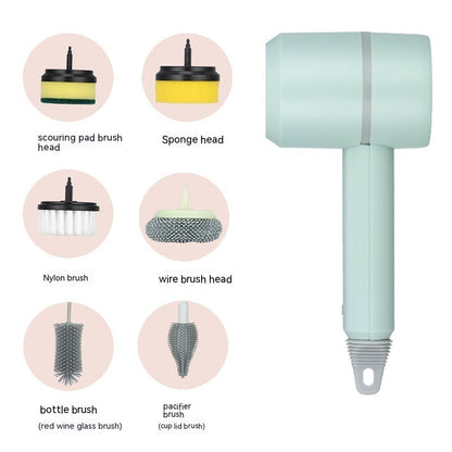 Effortless Electric Cleaning Brush—Powerful, Wireless & USB Rechargeable Scrubber for Dishes & More! ✨