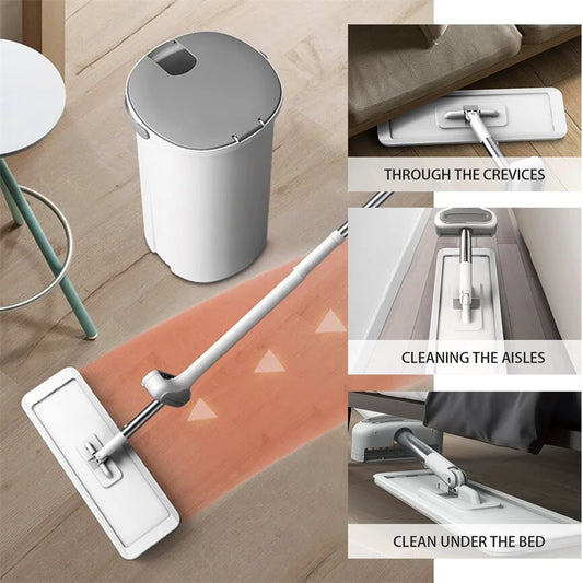 🧼 Revolutionize Your Cleaning Routine with the Magic Hands-Free Squeeze Mop