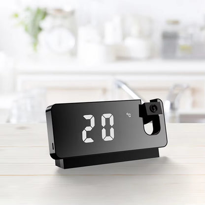 🕒 GlowTime™ Projection Alarm Clock – LED Display with Temperature & 180° Ceiling Projection