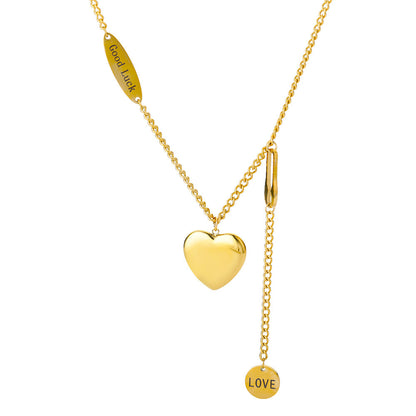 Eternal Love: Multilayer Heart & Moon Pendant Necklace – Timeless Elegance for Every Occasion" ✨