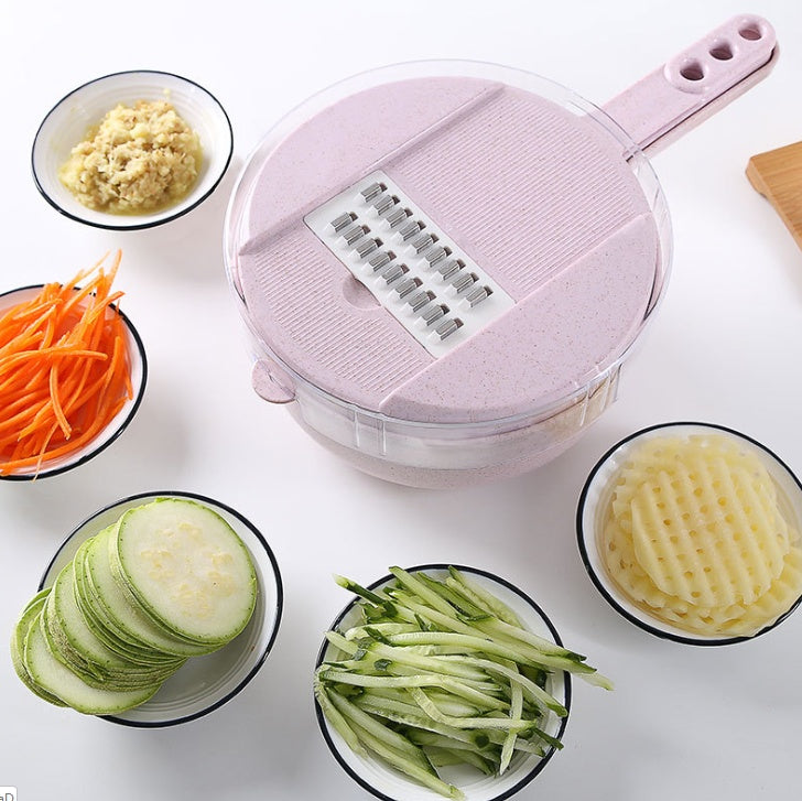 Ultimate 8-in-1 Vegetable Slicer & Grater – Speed Up Meal Prep, Effortless Cutting, & Mess-Free Cooking! ️
