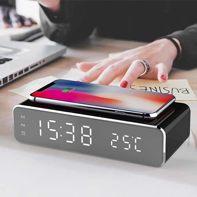 Wake Up Smarter: LED Alarm Clock & Wireless Charging Station for a Stress-Free Morning