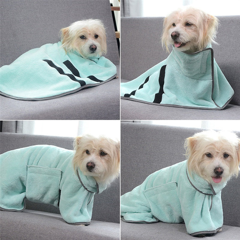 DryPaws Microfiber Pet Bathrobe – 4-in-1 Comfort Solution