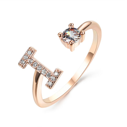 AlphaCharm 26-Letter Initial Ring