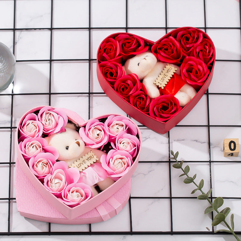 EverBloom Heart-Shaped Rose Soap Gift Box