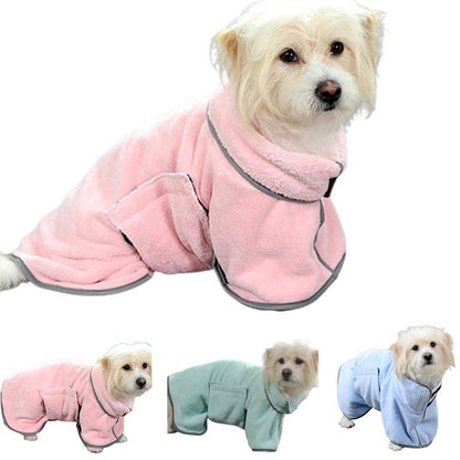DryPaws Microfiber Pet Bathrobe – 4-in-1 Comfort Solution