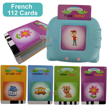 Educational Learning Talking Flash Cards for Kids, Audio Book, Gift, English Language, Russian, Spanish, French